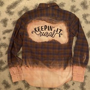 Bleached Gap Plaid Shirt